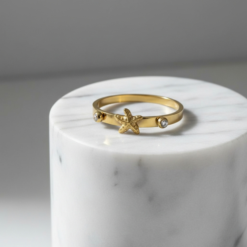 Gold Starfish Anti Tarnish Bracelet – Beachy Bohemian Statement Jewelry